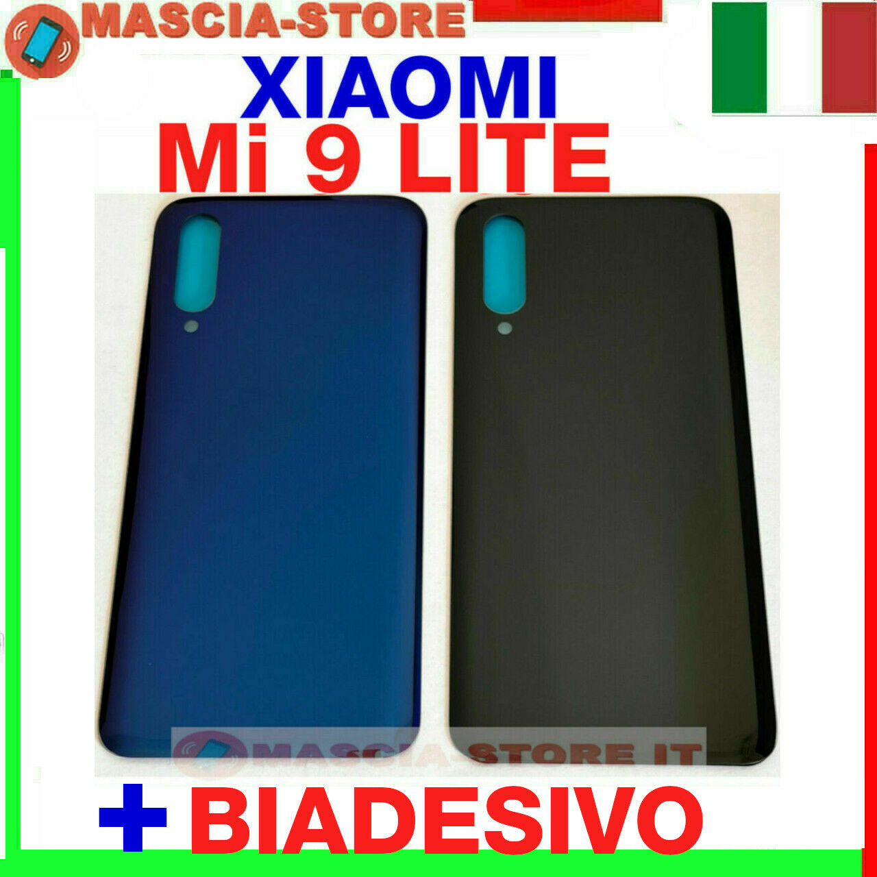 Adesivo Posteriore Cellulare Xiaomi Coperchio Posteriore Batteria Adesivo Per Xiaomi Mi 9T Pro - Colore Blu, Sostituzione Estetica Fotocamera Posteriore IPhone 8