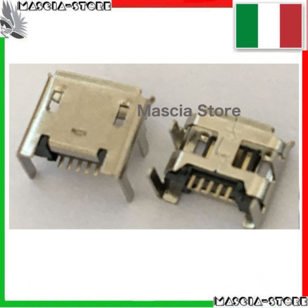Connettore Ricarica 5 Pin Per Tablet Clementoni Clempad, Jack Micro USB, Da Saldare
