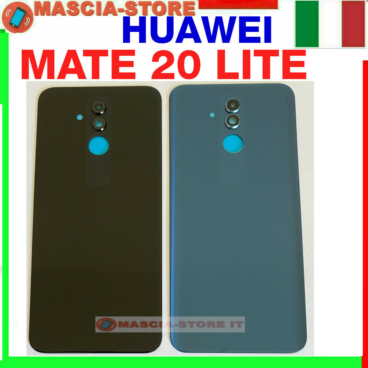 SCOCCA posteriore COMPATIBILE per Huawei Mate 20 Lite Blue back cover copri batt 